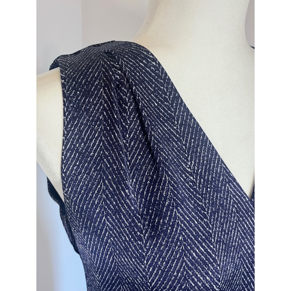 Banana Republic Herringbone Shift Dress Womens Size 2 XS Blue Office - Picture 3 of 11